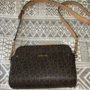 Calvin Klein Brown Crossbody Bag with Chic Design